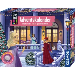 KOSMOS Die drei !!! Adventskalender 2026 – Tanz der Diebe mit 24 Rätseln