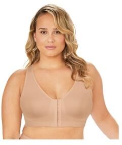 Plus Size Women's Exquisite Form 5101000 Women'S Fully Seamless Wireless Full Coverage Bra With Front Closure by Exquisite Form in Nude (Size XL)