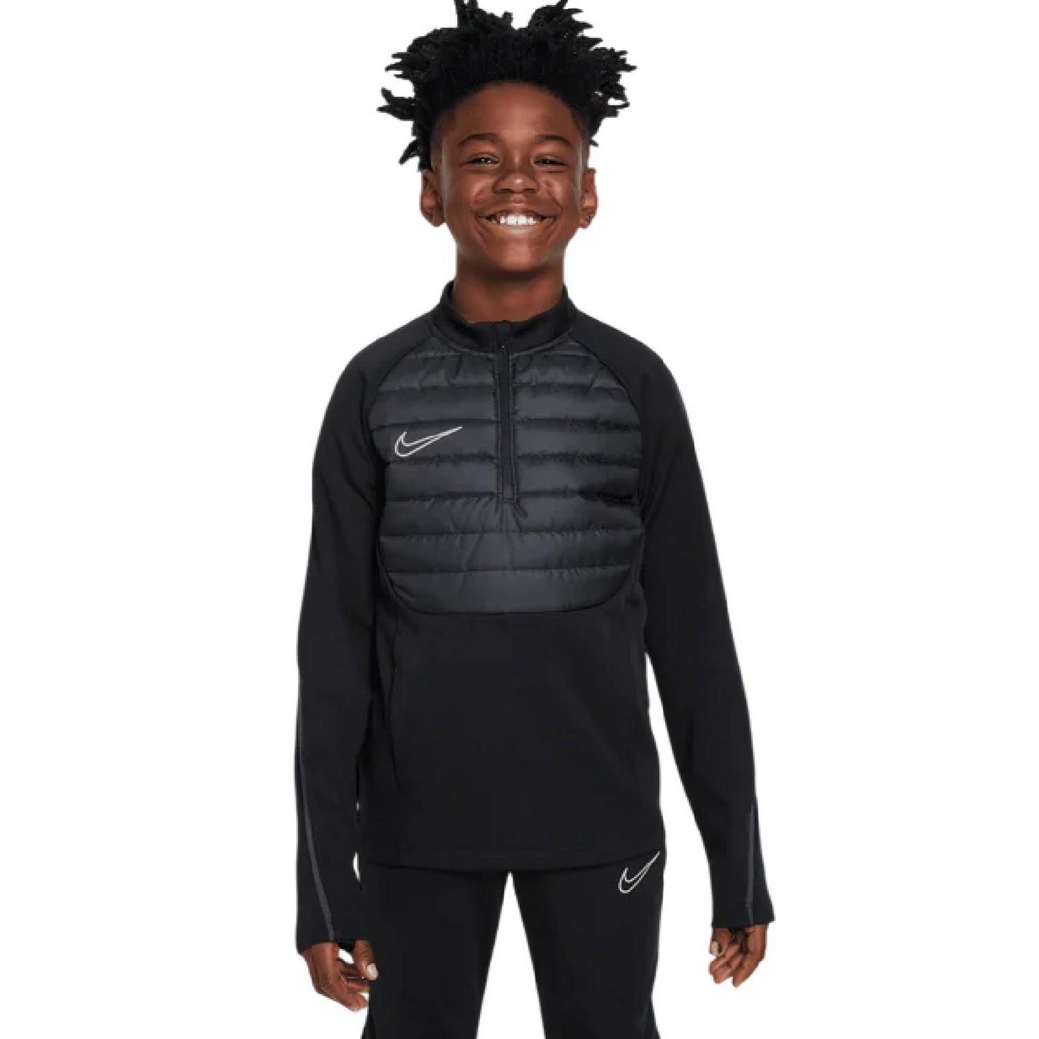 Nike - Drill-Top für Kinder, Raglan langärmelig (Schwarz/Reflektierend)