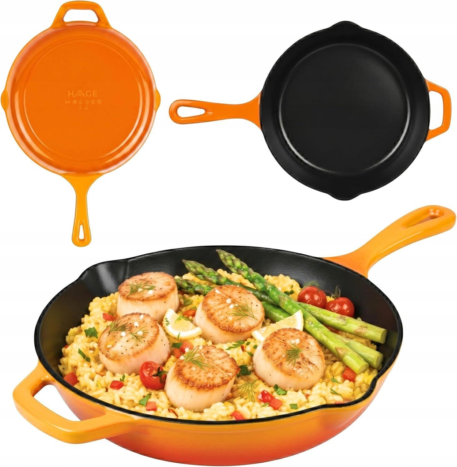 HAGE Geëmailde gietijzeren pan, 26 cm, Mosterd