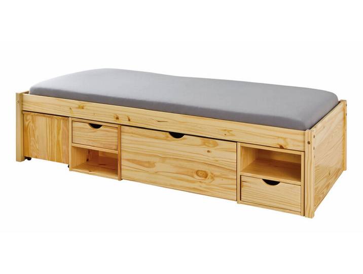 Stauraum-/Funktionsbett EMILIAN 90 x 200 cm braun