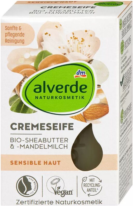 Alverde - Cremeseife Bio-Sheabutter & Bio-Mandelmilch, 100 g