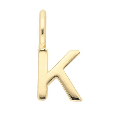 Buchstabenanhänger ADELIA´S "Buchstabenanhänger K 333 Gold ( 8K )", gold, Schmuckanhänger, Damen, K, Gold, Goldanhänger Buchstabe K
