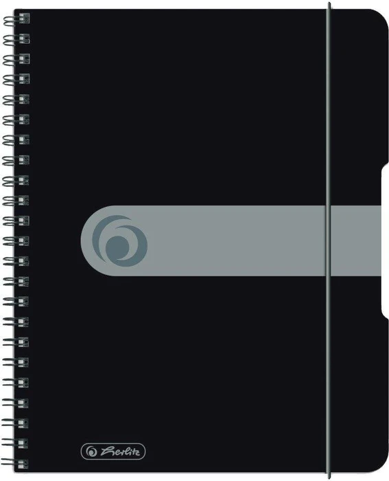Herlitz Spiralblock "to go" PP-Cover A5 80 Bl. Schwarz