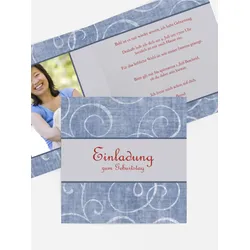 Einladungskarten zum Geburtstag selbst gestalten mit Spruch und Fotos im Onlinedesigner bei Meine-Kartenmanufaktur.de