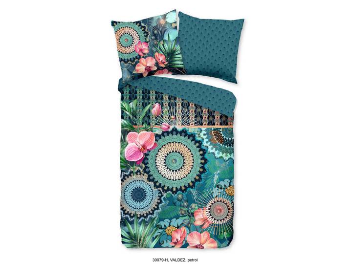 Wendebettwäsche Valdez, Mehrfarbig, Mandala, 155x220 cm, atmungsaktiv, Heimtextilien, Bettwäsche & Leintücher, Bettwäsche, Übergrößen-Bettwäsche