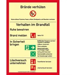 Aufkleber Brandschutzordnung (ohne Handfeuermelder), Teil A (2014), Folie,nachl.,210x297mm