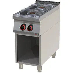 A&S polarny Gasherd Standgerät mit Unterbau Edelstahl 2 Kochstellen 13 kw 400x900x900mm