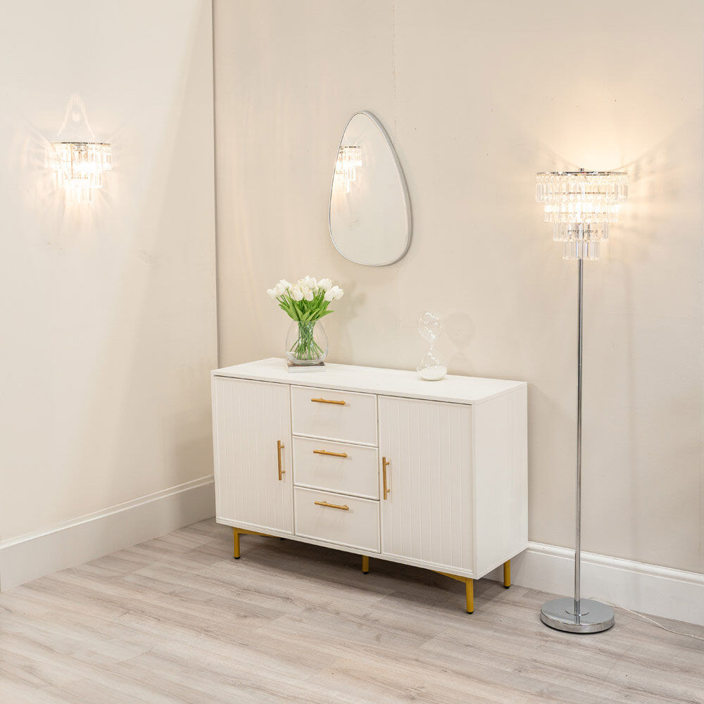 Fairmont Park Adderly 150.5cm Plated Traditional Floor Lamp Plated 150.5cm H X 30cm W X 30cm D