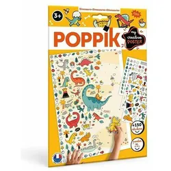 Poppik, Sticker, Sticker Kreativ Poster Dinosaurier (150 Sticker)