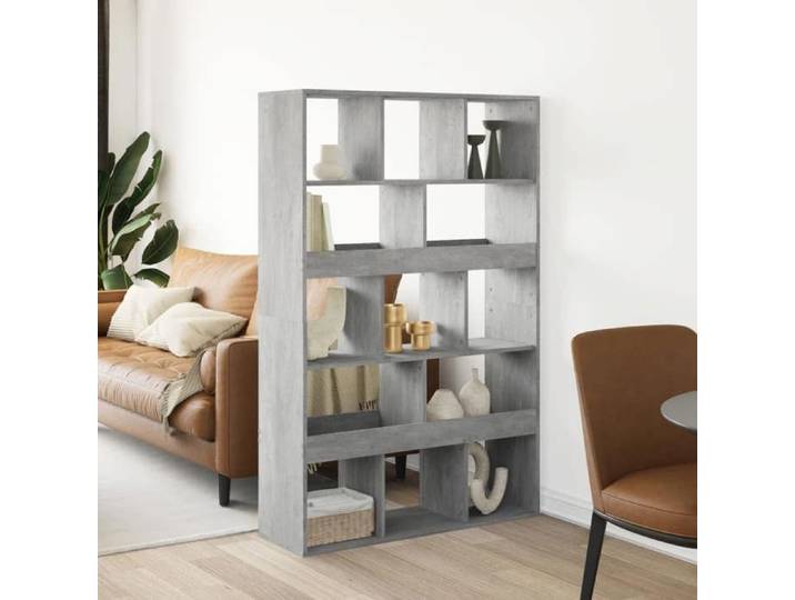 SALE 2025 Bibliothèque Moderne - Étagère Cloison de séparation - Gris béton - bois d'ingénierie 44 Kg 9892