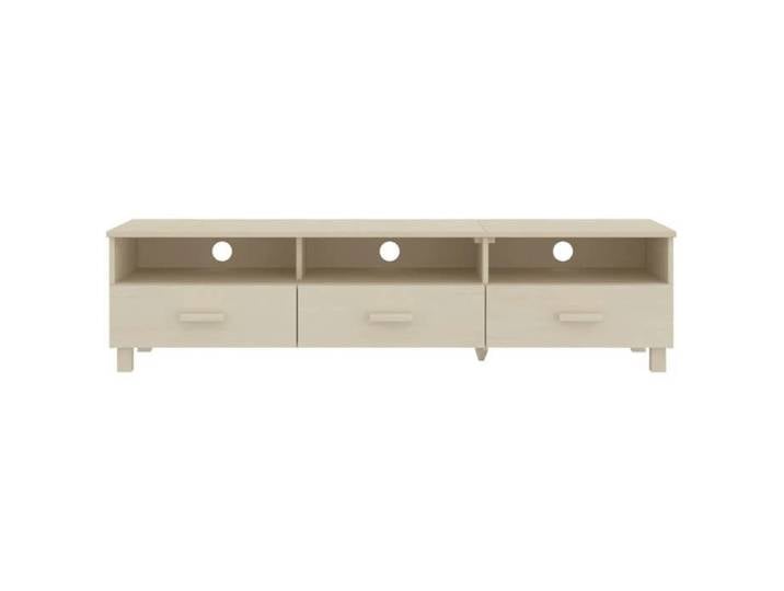Meuble TV/Hi-Fi - mango - HAMAR Marron miel - 158x40x40 cm Bois massif de pin M761