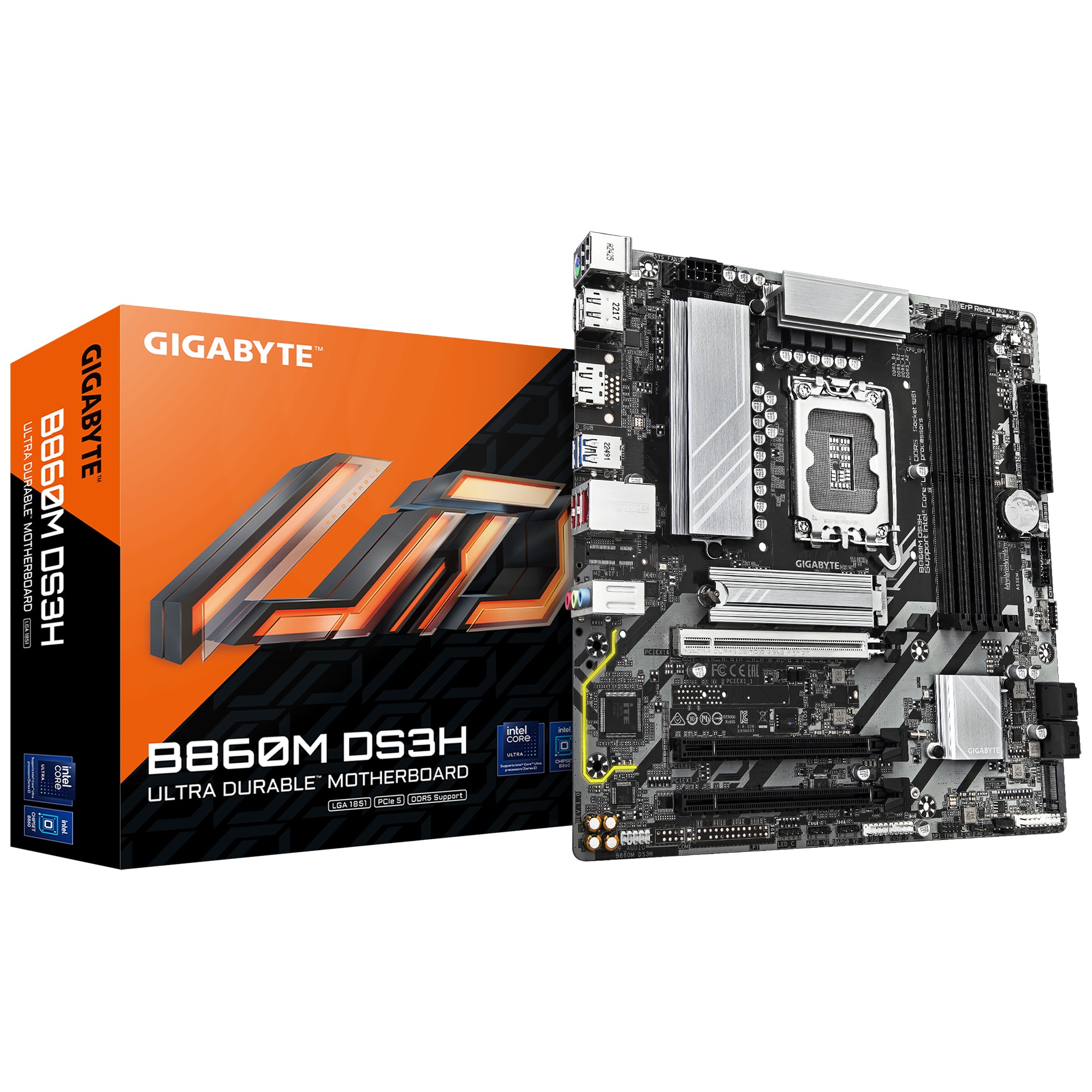 GIGABYTE B860M DS3H Micro-ATX Mainboard - Sockel 1851
