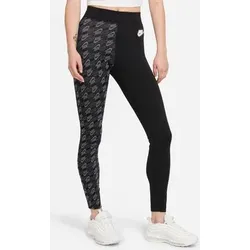 NIKE Damen Tight AOP HR FTRA, Größe XS in Schwarz Schwarz