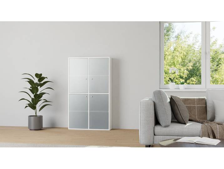 Standvitrinen nach Maß MDF Beschichtet MDF Weiß matt