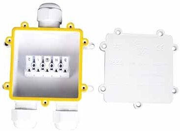 V-Tac Vt-870 Scatola Box Pvc Di Derivazione Con 3 Terminali Interni Bianco Ip68 - Sku 5981