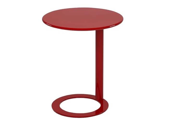XCHtuerFY Beistelltisch, Stilvoller, platzsparender Beistelltisch aus Metall for Wohn(18.9″wx22″h,Red)