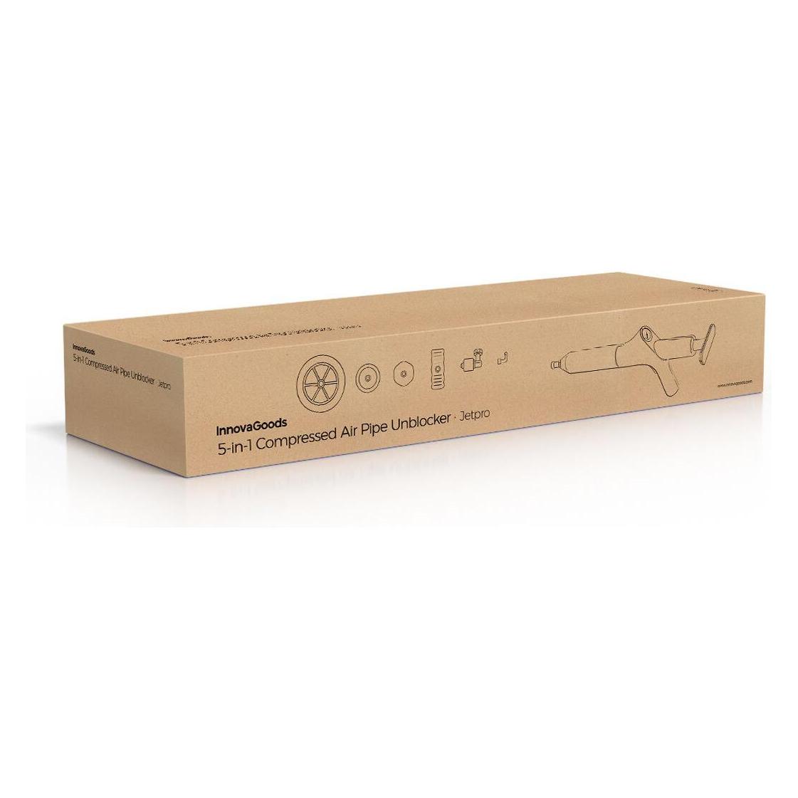 InnovaGoods Hochdruck-Druckluftpömpel mit Zubehör und 5-in-1-Manometer Jetpro (8 Stk.) (65406515)