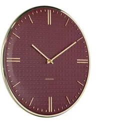 Karlsson, Wanduhr, Wanduhr Riqueza 35 cm, Burgunderrot (35 cm)