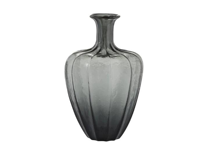 Grosse mundgeblasene Vase „Miyanne“ Grau geräuchert Lene Bjerre