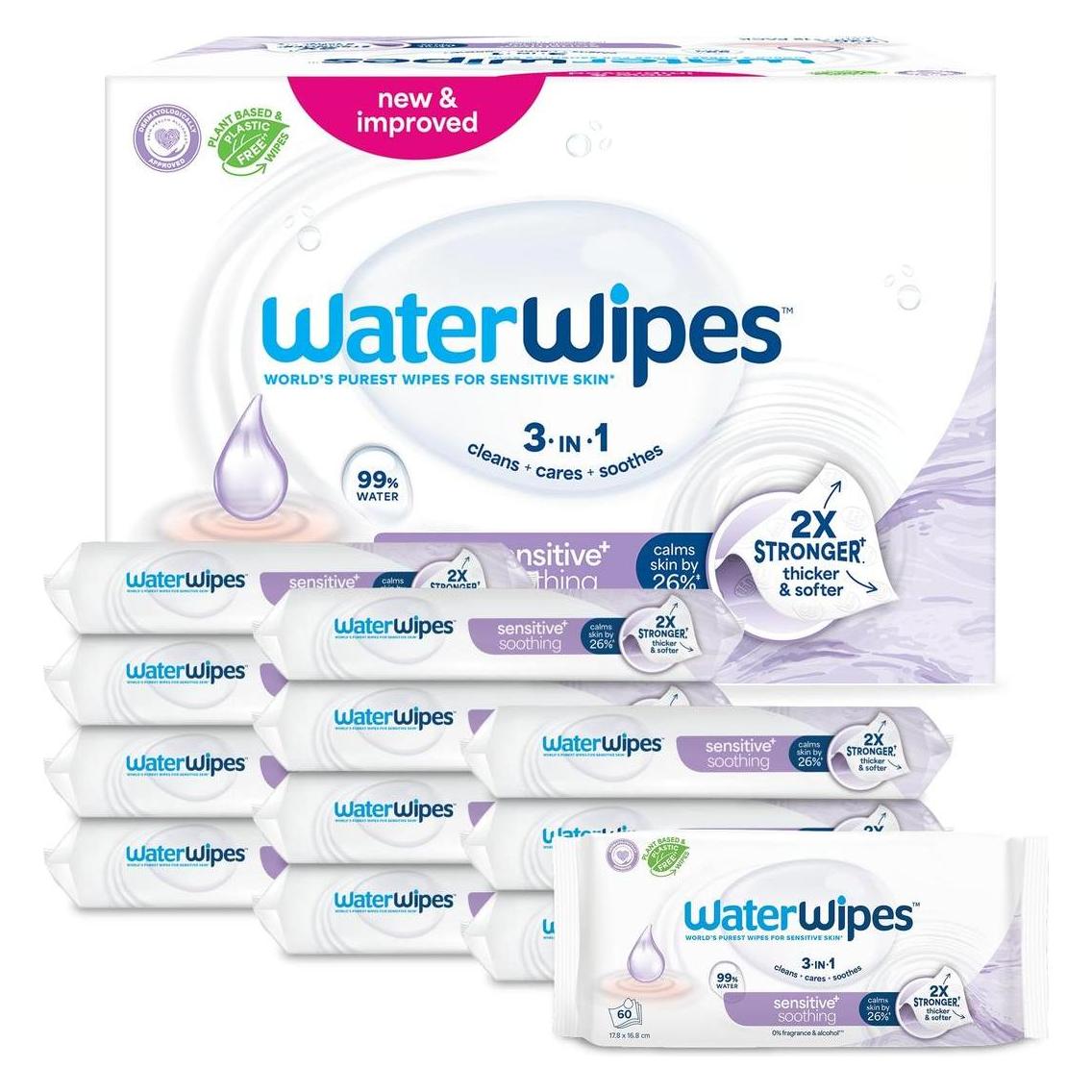 WaterWipes Soothing Clean Babydoekjes - 12 x 60 Stuks = 720 Doekjes (12 x 60 Stk.) (OTHER)