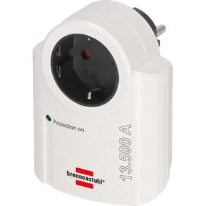 Brennenstuhl Steckdosenadapter Primera, weiß, 1-fach bis 3500 Watt, mit Überspannungsschutz