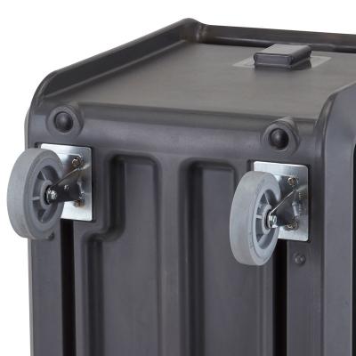Servierwagen 2 Bockrollen 2 Drehrollen mit Bremse - 60.3 x 105.4 x 94.3 cm - Anthrazitgrau -. Cambro
