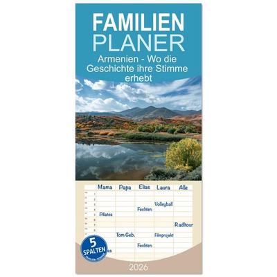 Familienplaner 2026 - Armenien - Wo die Geschichte ihre Stimme erhebt mit 5 Spalten (Wandkalender, 21 x 45 cm) CALVENDO