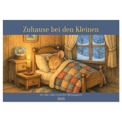 Zuhause bei den Kleinen. Ein Jahr voller tierischer Rückzugsorte. (Tischkalender 2026 DIN A5 quer), CALVENDO Monatskalender