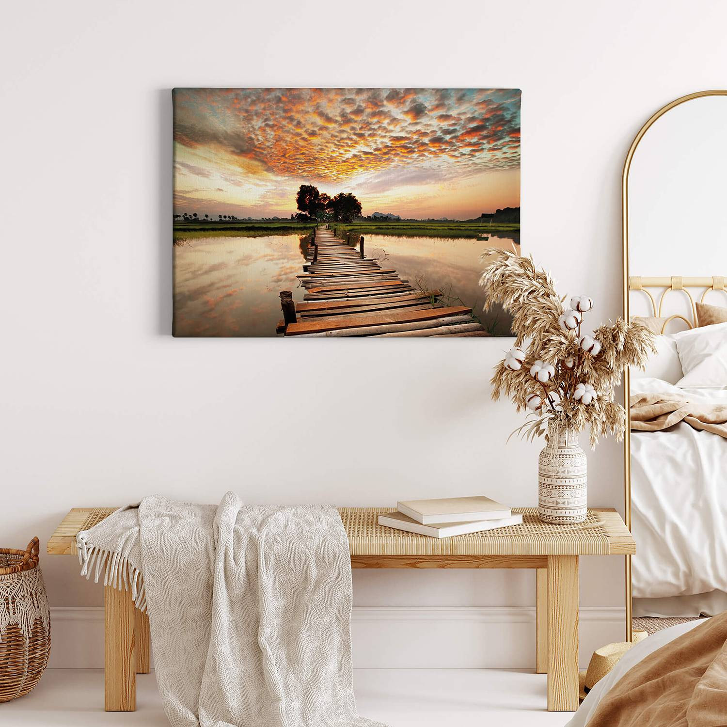 home24 Nature To The Other Side wanddecoratie blauw, 70 x 50 cm