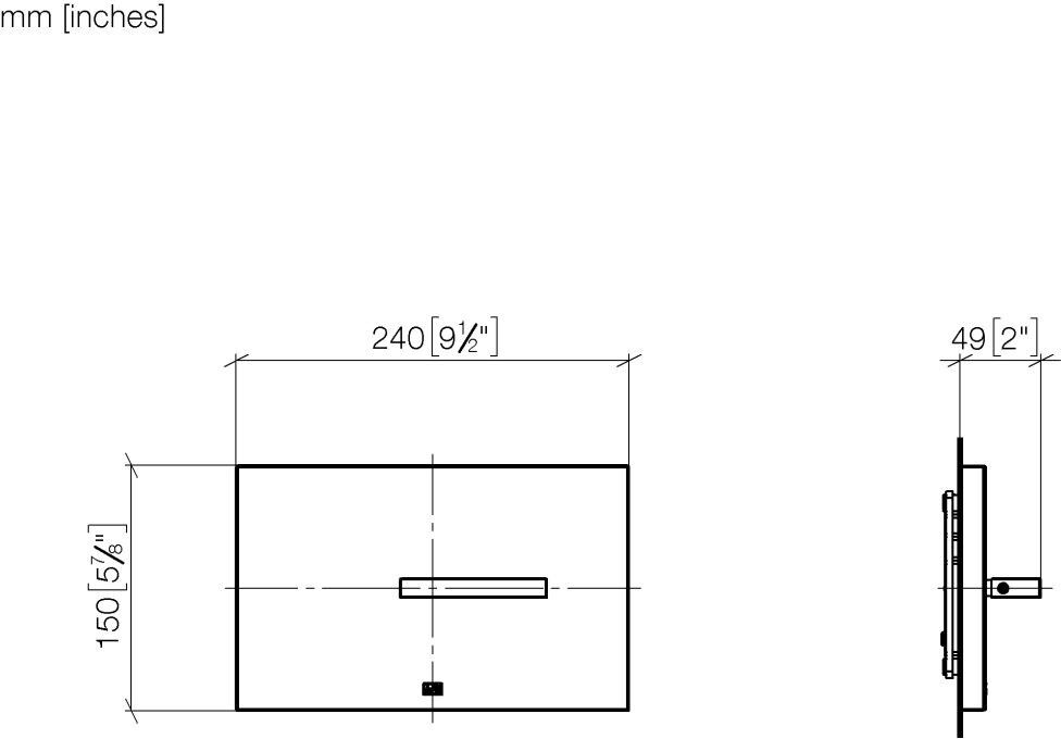 Dornbracht Abdeckplatte für WC-UP-Spülkasten der Firma TeCe SERIENNEUTRAL 12660979 Dark Chrome 12660979-19