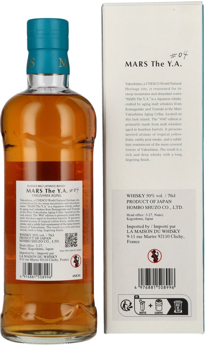 Mars Whisky Mars The Y.A. Blended Malt Japanese Whisky # 04 50% Vol. 0,7l in Geschenkbox