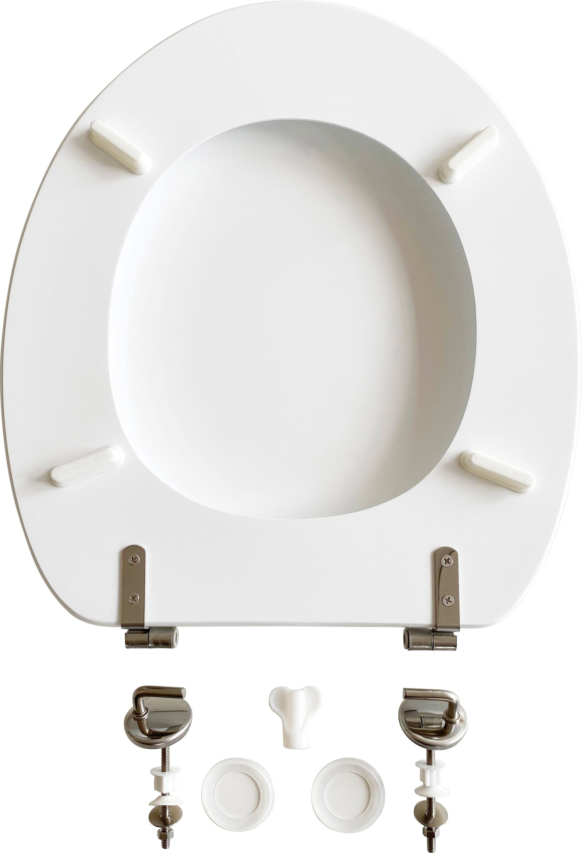 WC-Sitz ADOB "Modern Shape", weiss (weiß), MDF - Mitteldichte Holzfaserplatte, WC-Sitze, WC-Sitz weiß Einheitsgröße