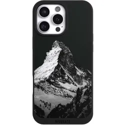 Nivocase Handyhülle für Apple iPhone 16 Pro Max Hülle NIVOpure Case Schwarz Alpspitze Berg Schnee (Apple iPhone 16 Pro Max), Smartphone Hülle, Schwarz