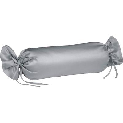 Nackenrollenbezug FLEURESSE "Colours", grau, B:15cm L:40cm, Mako-Satin, Obermaterial: 100% Baumwolle, Kissenbezüge, Mako Satin, glänzend, glatt, Premium Qualität