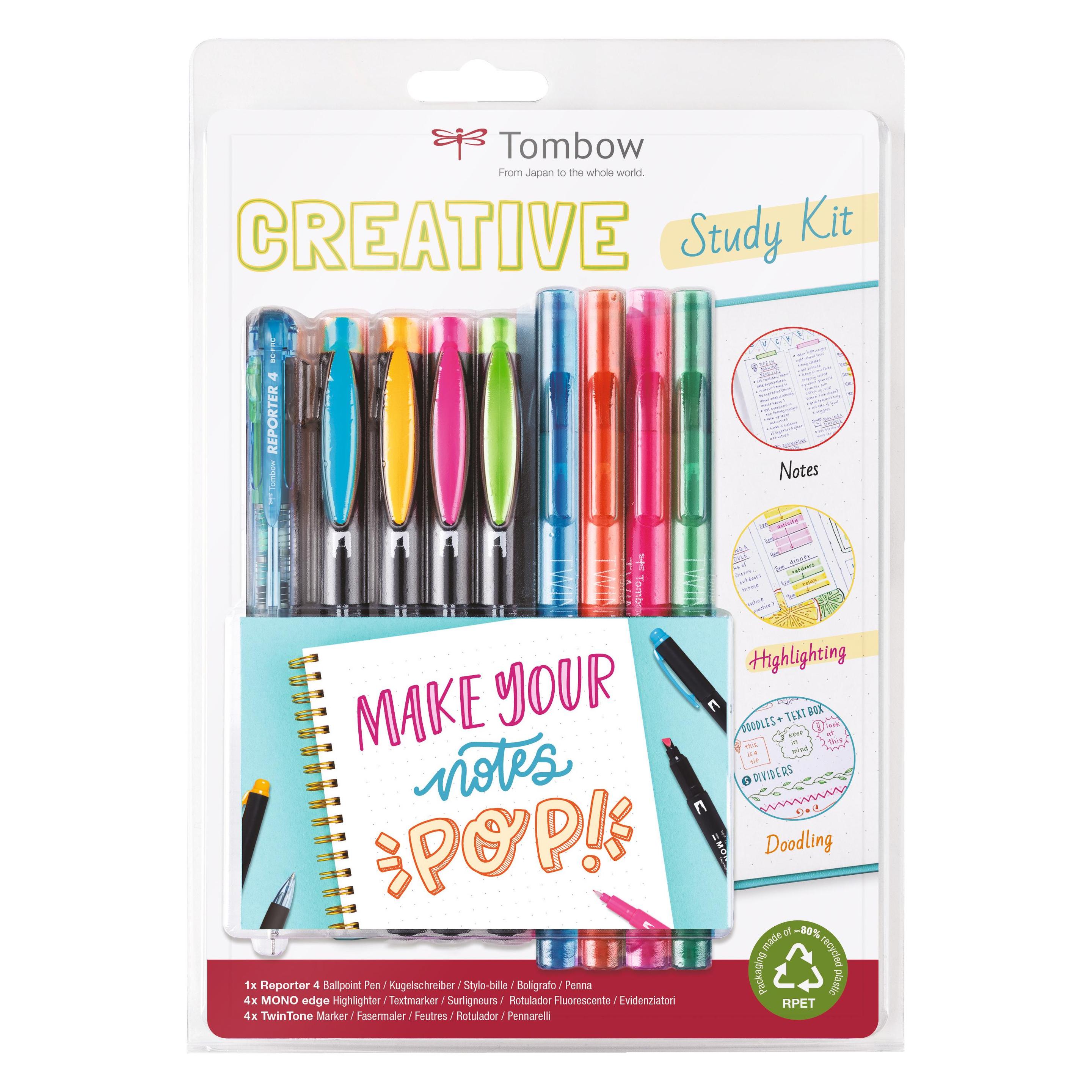 Tombow STUD-SET, Kreatives Set für visuelle Stiche, Selbstorganisierung, Sketchnotes und alle deine (9x) (STUD-SET)