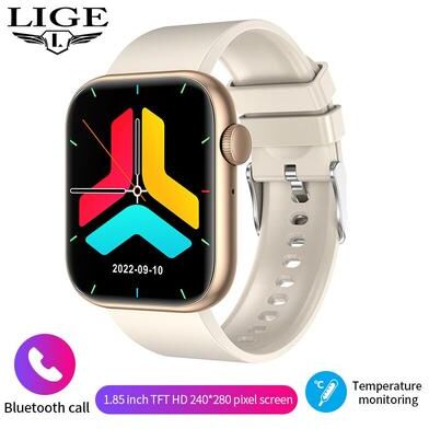 Inspire Daily Merch Smart Watch For Women Sport Fitness Tracker Full Touch Screen Waterproof Bluetooth Call Smartwatch white