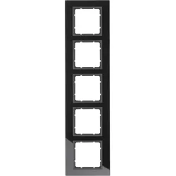 Berker 10156616 Rahmen 5fach B.7 Glas schwarz