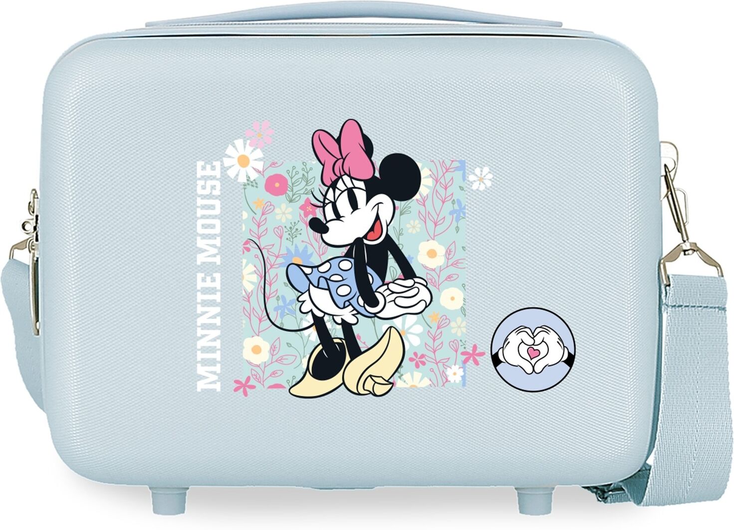 Disney Neceser abs minnie happy adaptable con capacidad de 9l en turquesa. Azul