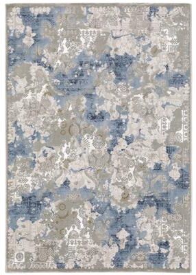 Style Haven Emery Contemporary Abstract Grey/ Blue Mixed-Pile Area Rug