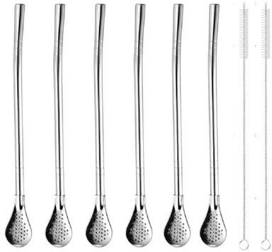 Multicon Wholesale Hub Stainless Steel Reusable Drinking Straws Set With Filter Spoon & Cleaning Brushes Eco Friendly, Durable, And Convenient Stainless Steel Reusable Drinking Straws Set With Filter Spoon & Cleaning Brushes Eco Friendly, Durable, And Con