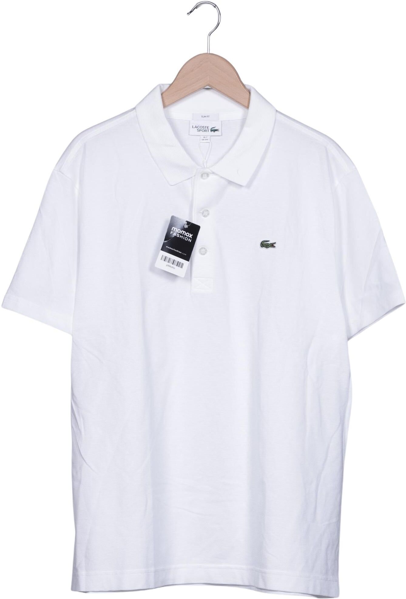 Lacoste Sport Herren Poloshirt, Weiß, Gr. XXL (Lacoste 7), Baumwolle - Second Hand