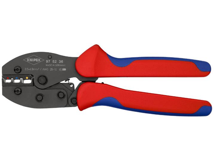 Knipex - 97 52 36 Preciforce® Pince À Sertir Avec Poignées Multimatières Brunie 220 Mm
