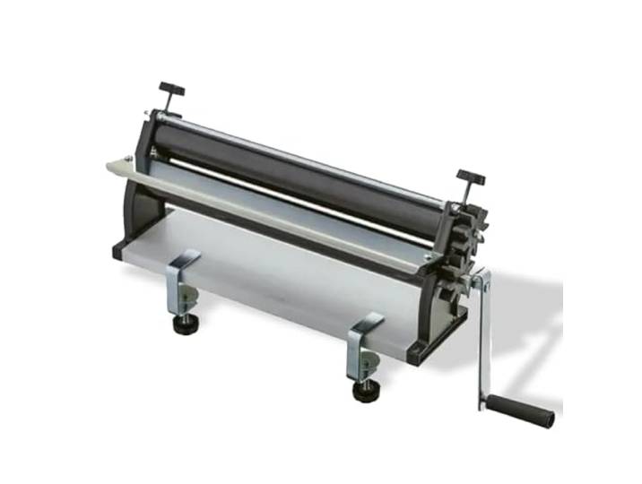 DKN Pizzateig-Rollmaschine mit Handkurbel, 48,8 cm, Nudelmaschine, Teigfolie mit Antihaft-Rollen mit Dickenkontrolle – Konstruktion aus massivem Stahl und Aluminium