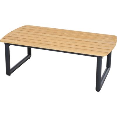 Siena Garden CLIFTON Loungetisch Teak Gestell aus Aluminium matt anthrazit,Tischplatte aus Teakholz in natur