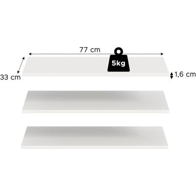 Einlegeboden OTTO HOME "3er Set, Breite 77cm", weiß, B:77cm H:2cm T:33cm, Holzwerkstoff, Einlegeböden, Einlegeboden, in verschiedenen Farben erhältlich, Fachböden, Böden, E-Böden,Bodenset