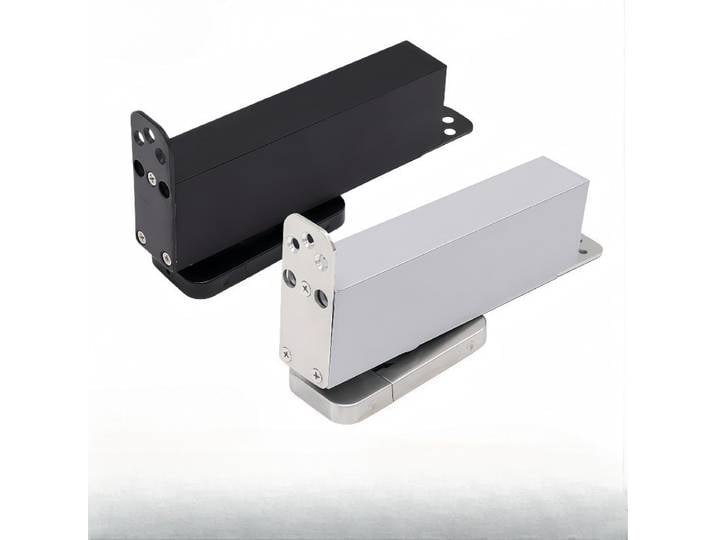 1 ensemble de grandes charnières de porte pivotantes robustes avec amortisseur hydraulique, charnières de porte invisibles 360° ° Charnière de porte à ressort rotative et positionnable