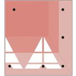 Moravia, Verkehrstechnik, Berliner Kissen Eckelement RECHTS 90x100x6.5 cm, rotbraun