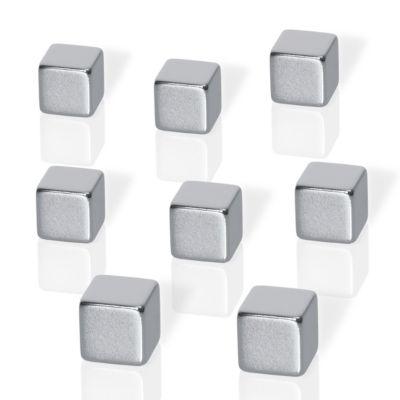 Neodym-Magnete, Form quadratisch, f. Glas-Magnettafeln, 8 Stück