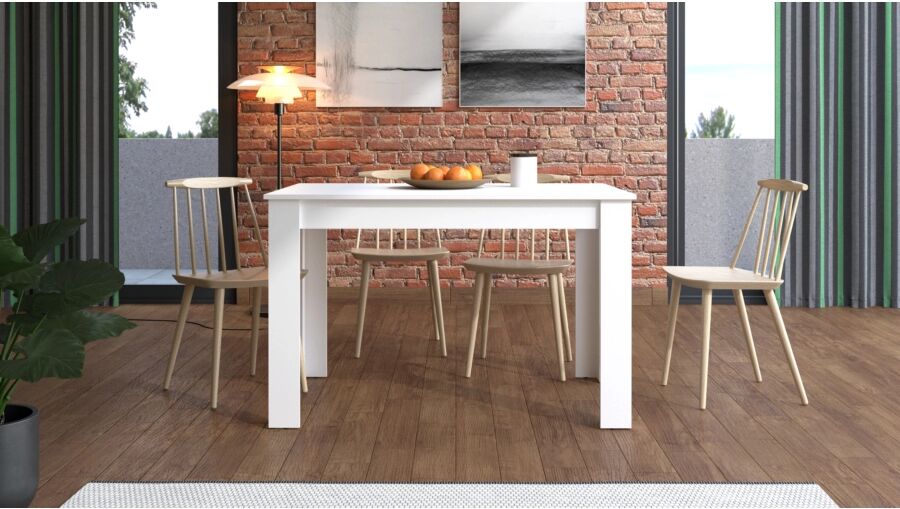 BellaHome TAVOLO ALLUNGABILE 120-160X80 BIANCO